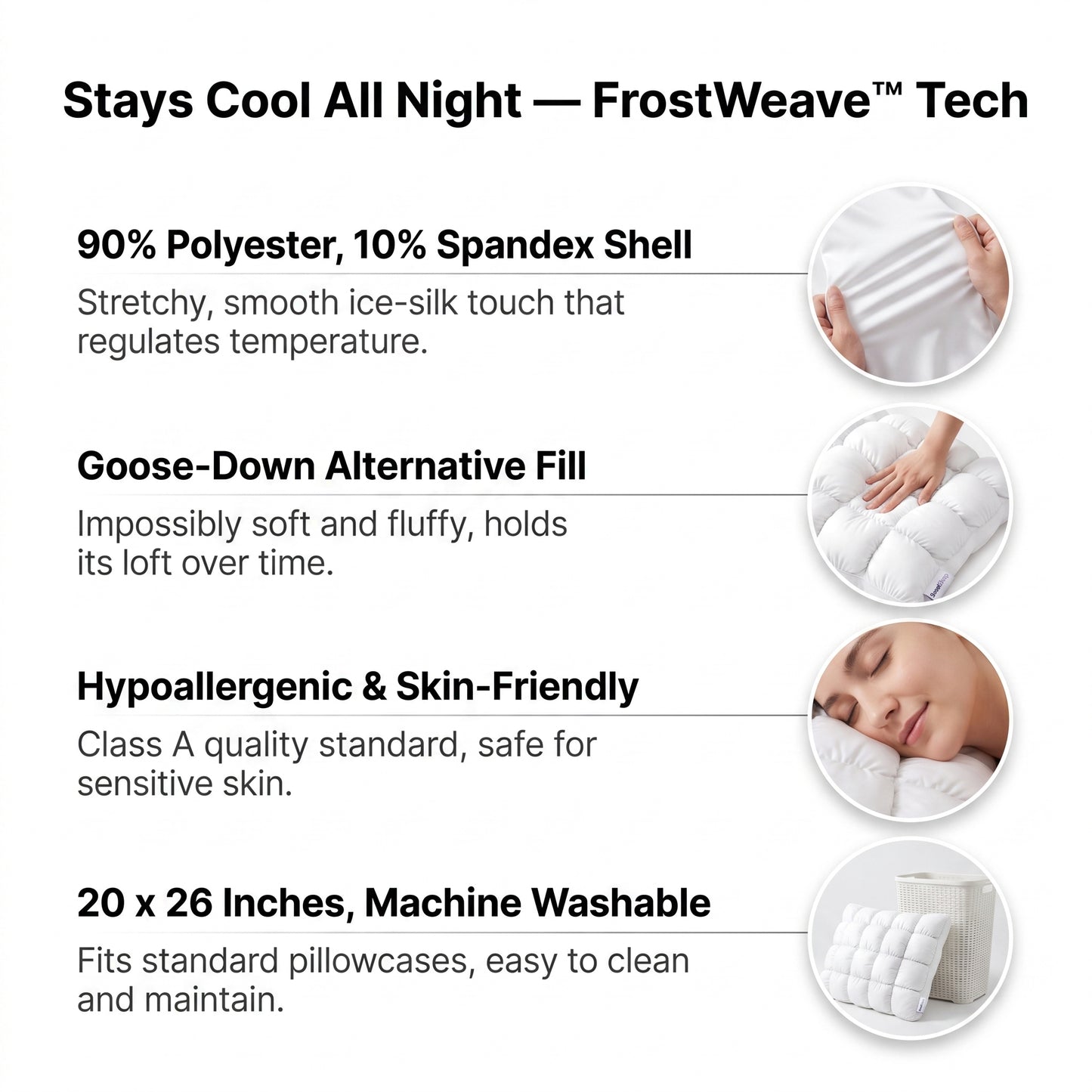 Puff Pillow - Cloud-Soft, Cool-Touch Quilted Pillow