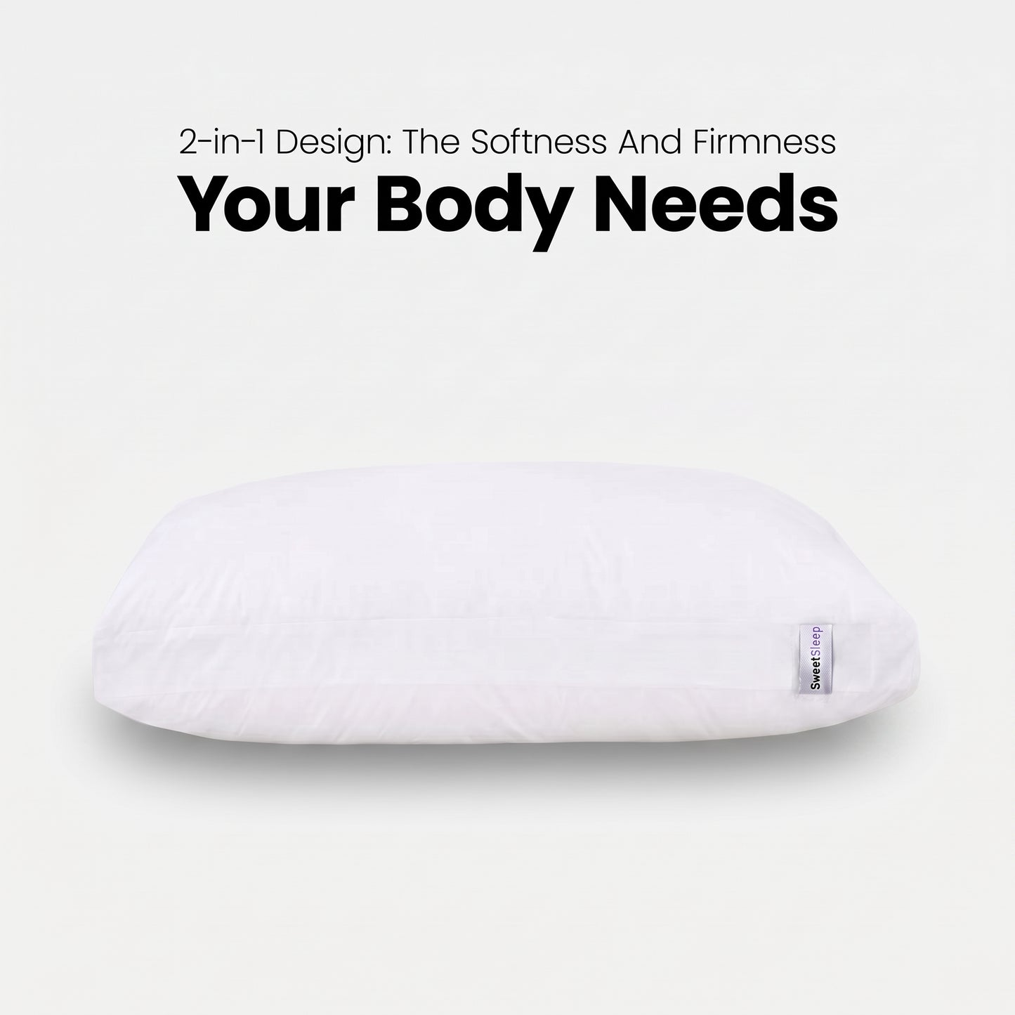 Dual Pillow - 2-in-1 Firm Support & Cloud-Soft Comfort