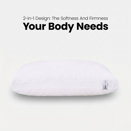 Dual Pillow - 2-in-1 Firm Support & Cloud-Soft Comfort