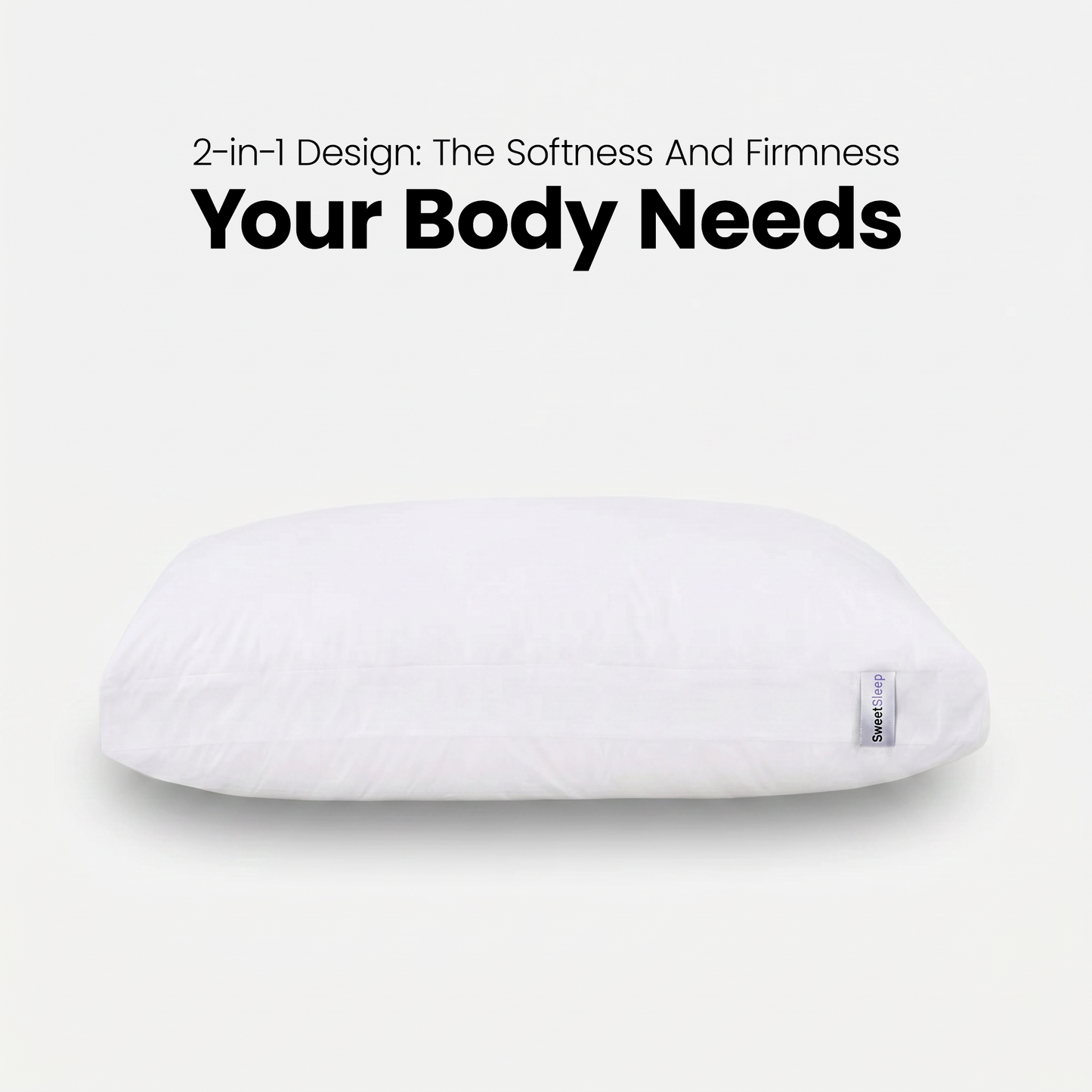 Dual Pillow - 2-in-1 Firm Support & Cloud-Soft Comfort