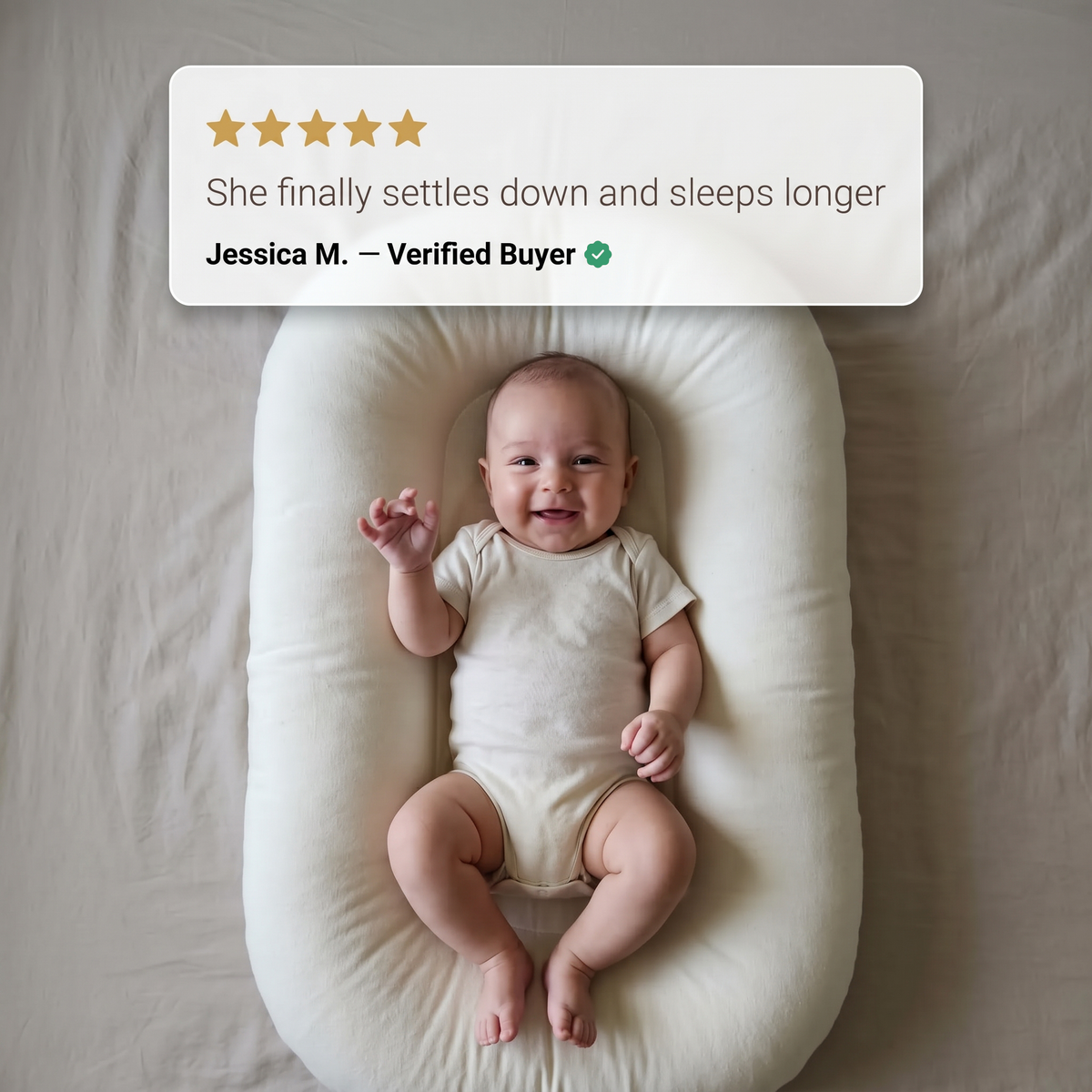 Little Manta Pastel Baby Lounger Nest