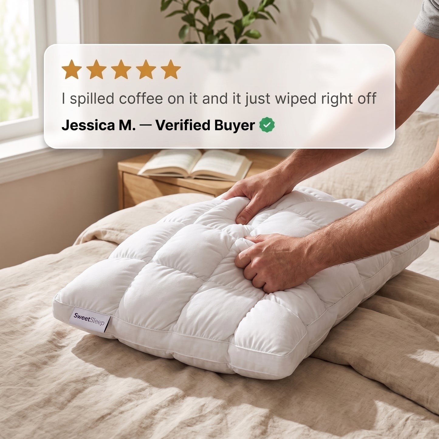 Puff Pillow - Cloud-Soft, Cool-Touch Quilted Pillow