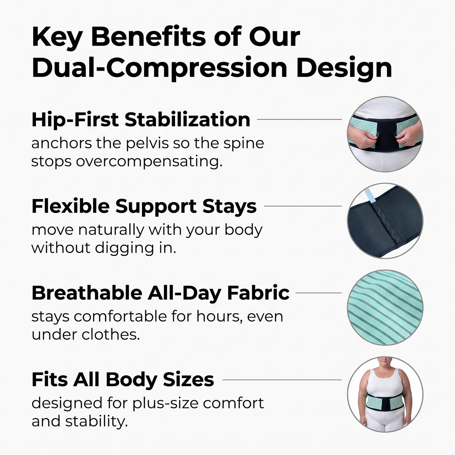 Dual-Compression Back & Hips Stability Brace