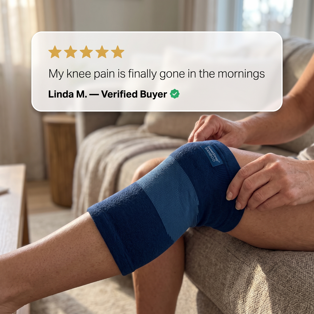 Premium Bamboo Knee Sleeve (Single)