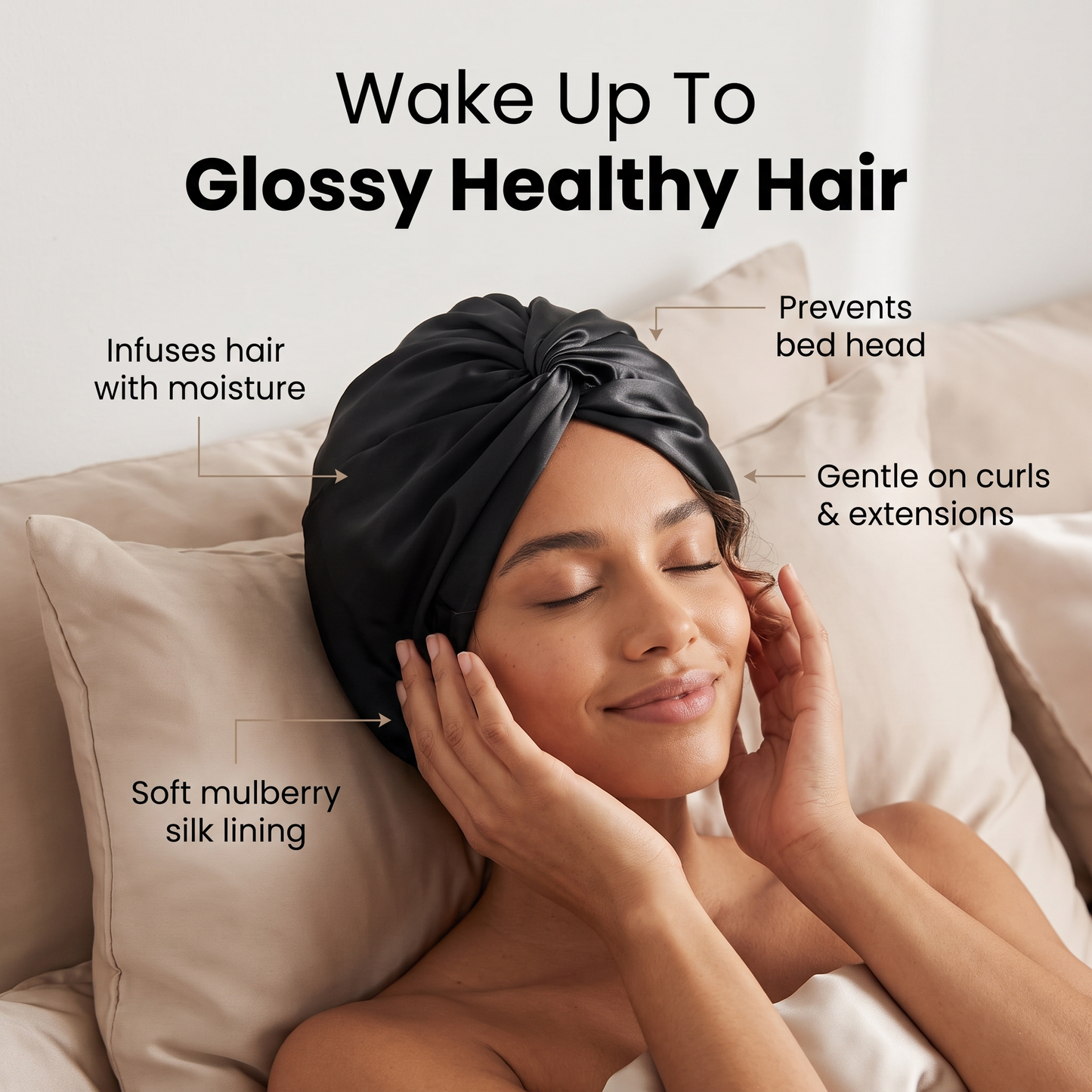 Silk Bonnet – Anti-Frizz Hair Protection & 100% Mulberry Silk