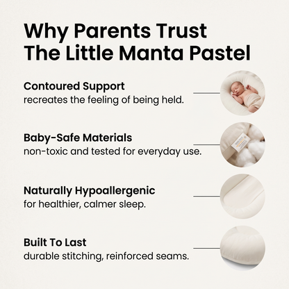 Little Manta Pastel Baby Lounger Nest