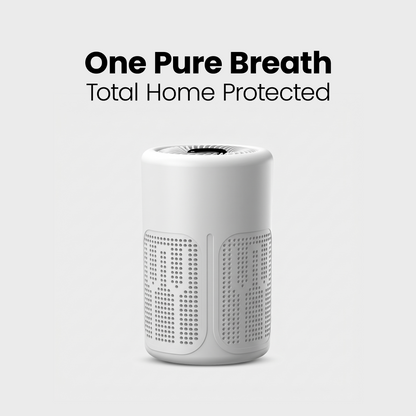 Sweet Sleep desktop air purifier, white, front view
