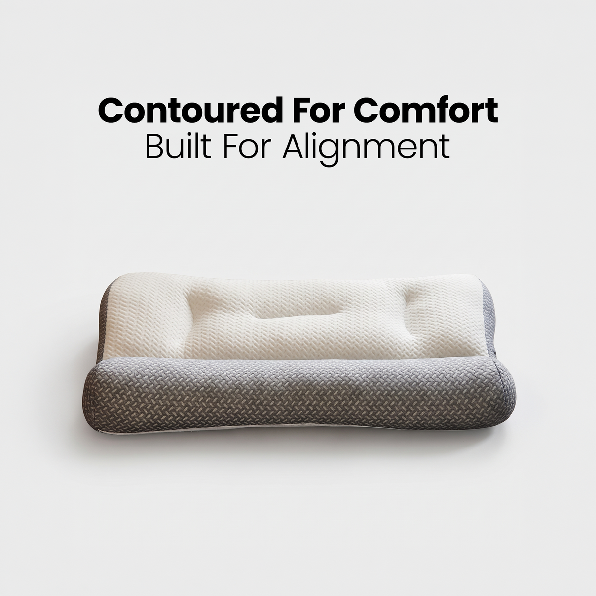 Sweet Sleep Cervical Contour Pillow with Ear Groove on a light background