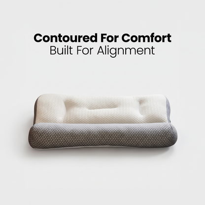 Sweet Sleep Cervical Contour Pillow with Ear Groove on a light background